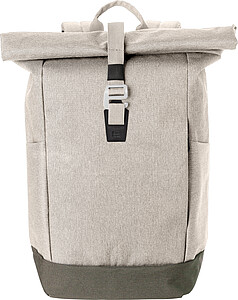 Polyester (600D) rolltop backpack Oberon, beige