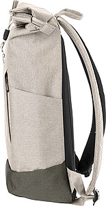 Polyester (600D) rolltop backpack Oberon, beige