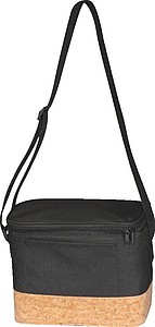 Polyester cooler bag with cork bottom