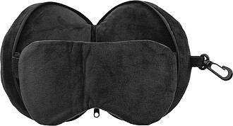 Polytester travel pillow, black