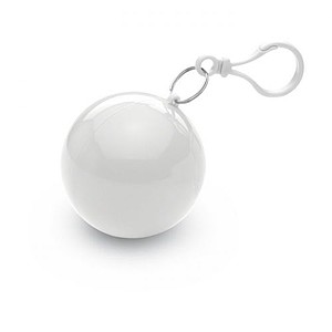 Poncho in round container, white