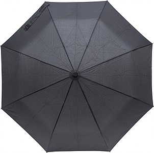 Pongee (190T) automatic, foldable umbrella with eight panels. Opens and closes automatically.