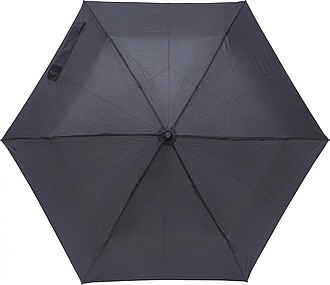 Pongee (190T) foldable umbrella with six panels.