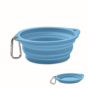 Portable pet bowl 350 ml, baby blue