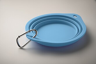 Portable pet bowl 350 ml, baby blue