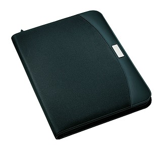 Portfolio A5 "Creado", with pad and zipper,colour black