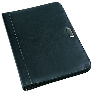 Portfolio "Noblesse" in DIN A4 format with a calculator and a note pad,colour black
