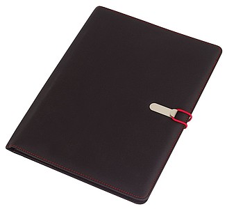 Portfolio "Session" in DIN A4 format, includes writing pad,colour black, red
