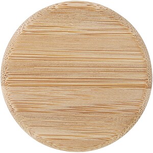 Porto 500 ml glass water bottle with silicone handle and bamboo lid, grey