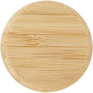 Porto 500 ml glass water bottle with silicone handle and bamboo lid, transparent clear