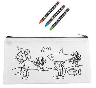 pouch "colourful school"