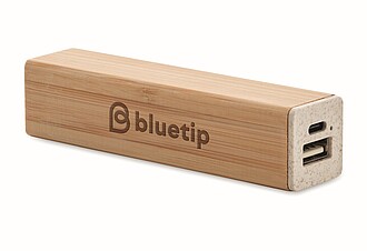 Power bank 2600 mAh in bamboo case