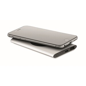 Power bank 5000mAh 15W, matt silver