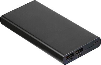 powerbank made from recycled aluminium 10.000 mAh, black