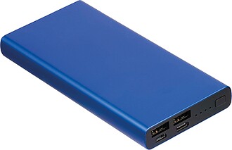 powerbank made from recycled aluminium 10.000 mAh, blue