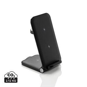 Powerpal 3 in 1 RCS recycled plastic 15W charger, black