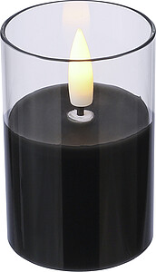 PP LED candle Serin, black