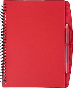 PP, wire bound notebook with 30 lined pages, scan app and pen. Blue ink.