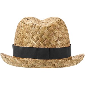 Pricus straw hat, solid black
