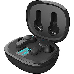 Prixton TWS159 ENC and ANC earbuds, solid black