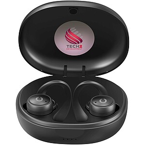 Prixton TWS160S sport Bluetooth® 5.0 earbuds, solid black