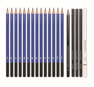 Professional 40-piece art sketching and drawing set.