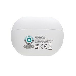 Prolink RCS recycled plastic hybrid ANC/ENC earbud, white