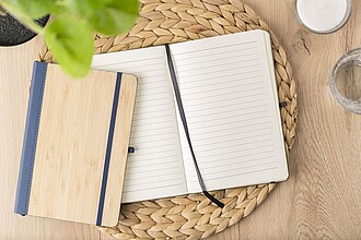 PU and bamboo notebook Dorita