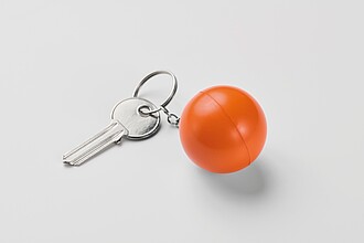 PU ball shape key ring, orange