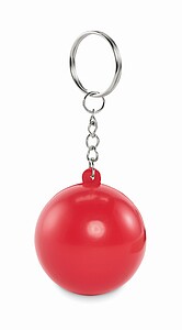 PU ball shape key ring, red