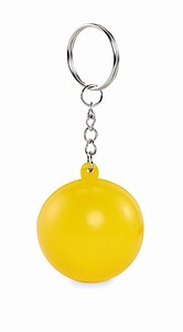 PU ball shape key ring, yellow