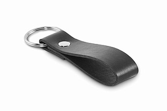 PU loop key ring, black