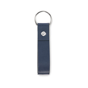 PU loop key ring, french navy