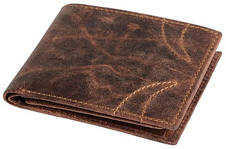 Purse genuine leather, "WILDERNESS", bro
