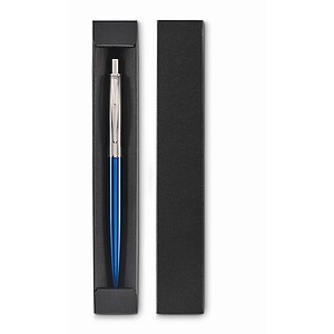 Push button pen in box, blue