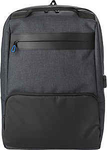 PVC backpack with anti-theft back pocket.