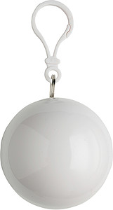 PVC poncho in a plastic ball White
