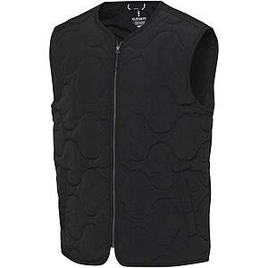 Quartz GRS recycled unisex quilted bodywarmer, solid black