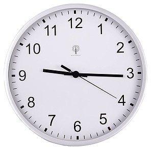 radio contr. wallclock "Uranus", silver