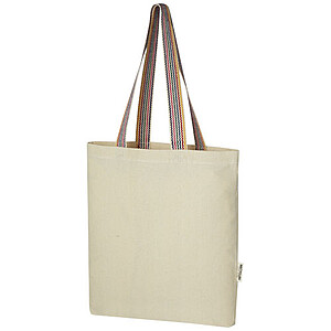 Rainbow 180 g/m2 recycled cotton tote bag 5L