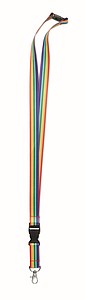 Rainbow RPET lanyard