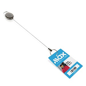 RCS recycled ABS roller clip keychain, black