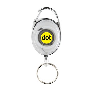 RCS recycled ABS roller clip keychain, white