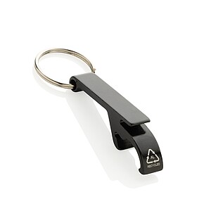 RCS recycled aluminum bottle and can opener, black