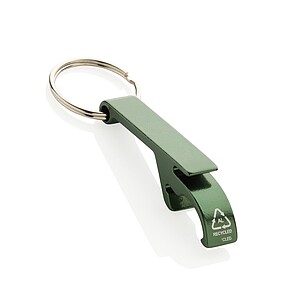 RCS recycled aluminum bottle and can opener, green