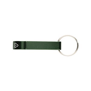 RCS recycled aluminum bottle and can opener, green