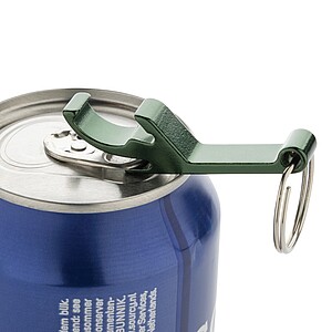 RCS recycled aluminum bottle and can opener, green