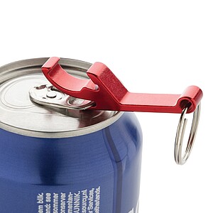 RCS recycled aluminum bottle and can opener, red