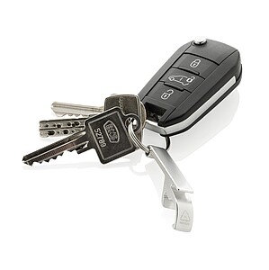 RCS recycled aluminum bottle and can opener, silver