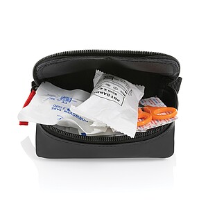 RCS recycled nubuck PU pouch first aid set mailable, black